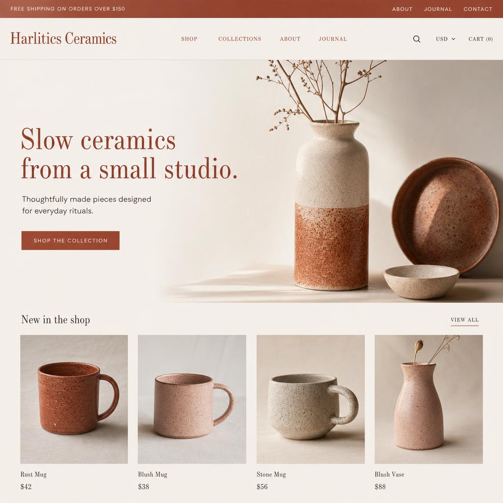 Ceramics shop site